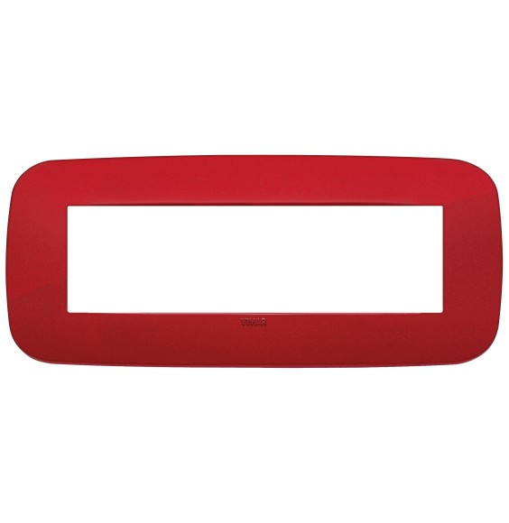 Placca  Vimar Arke' Round 7 moduli  Rosso 19687.85