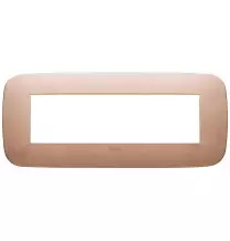 Placca  Vimar Arke' Round 7 moduli Rame Spazzolato 19687.11