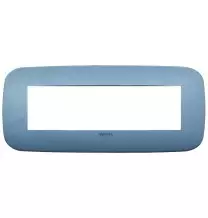 Placca Vimar Arkè Round 7 moduli Blu 19687.86