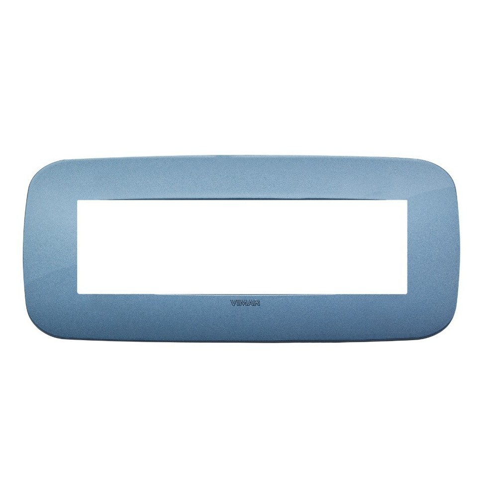 Placca Vimar Arkè Round 7 moduli Blu 19687.86