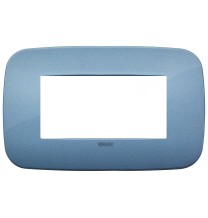 Placca Vimar Arkè Round 4 moduli Blu 19684.86