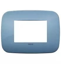 Placca Vimar Arkè Round 3 moduli Blu 19683.86