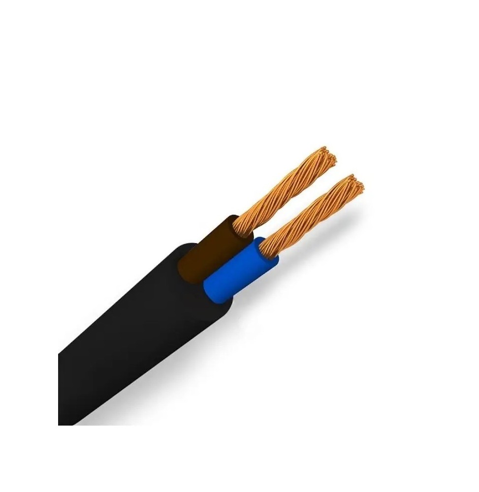 Cavo elettrico multipolare flessibile 2x1,5 mmq Nero
