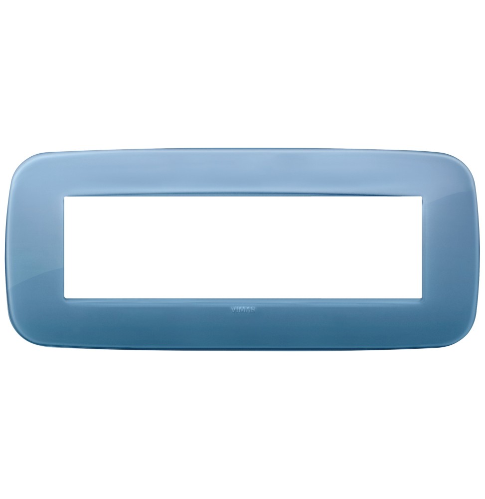 Placca Vimar Arke' Round 7 moduli Reflex Oltremare 19687.64