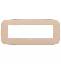 Placca Vimar Arke' Round 7 moduli Legno Naturale di Acero 19687.53