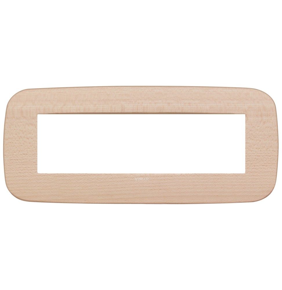 Placca Vimar Arke' Round 7 moduli Legno Naturale di Acero 19687.53