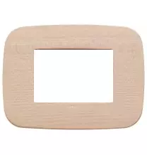 Placca Vimar Arke' Round 3 moduli Legno Naturale di Acero 19683.53