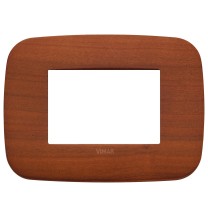 Placca Vimar Arke' Round 3 moduli Legno Naturale di Ciliegio 19683.52