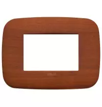 Placca Vimar Arke' Round 3 moduli Legno Naturale di Ciliegio 19683.52