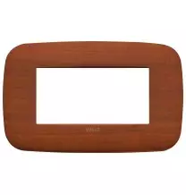 Placca Vimar Arke' Round 4 moduli Legno Naturale di Ciliegio 19684.52