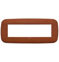 Placca Vimar Arke' Round 7 moduli Legno Naturale di Ciliegio 19687.52