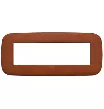 Placca Vimar Arke' Round 7 moduli Legno Naturale di Ciliegio 19687.52