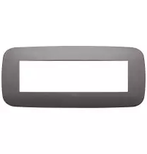 Placca Vimar Arke' Round 7 moduli Nichel Dark 19687.29