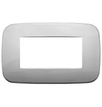 Placca Vimar Arke' Round 4 moduli Cromo 19684.28