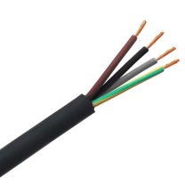Cavo con guaina in Neoprene nero 4G1,5 mmq con giallo verde