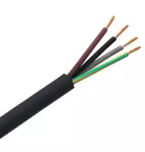 Cavo con guaina in Neoprene nero 4G2,5 mmq con giallo verde