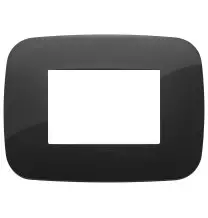 Placca Vimar Arke' Round 3 moduli Nera 19683.81