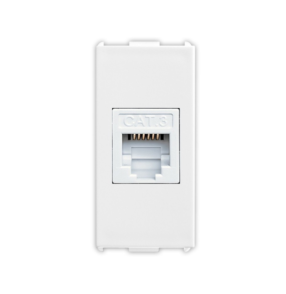 Presa telefonica RJ12 1 plug 6-6 serie Pixia Bianca Master 11216