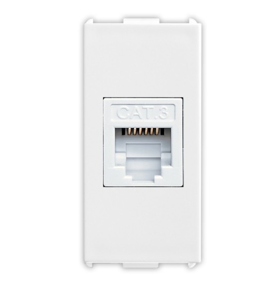 Presa telefonica RJ12 1 plug 6-6 serie Pixia Bianca Master 11216