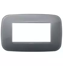 Placca Vimar Arke' Round 4 moduli Reflex Grigio Fume' 19684.61