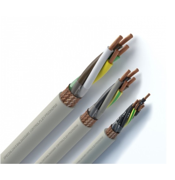 Cavo schermato 7G1.5 mmq antifiamma FR2OH2R con giallo verde