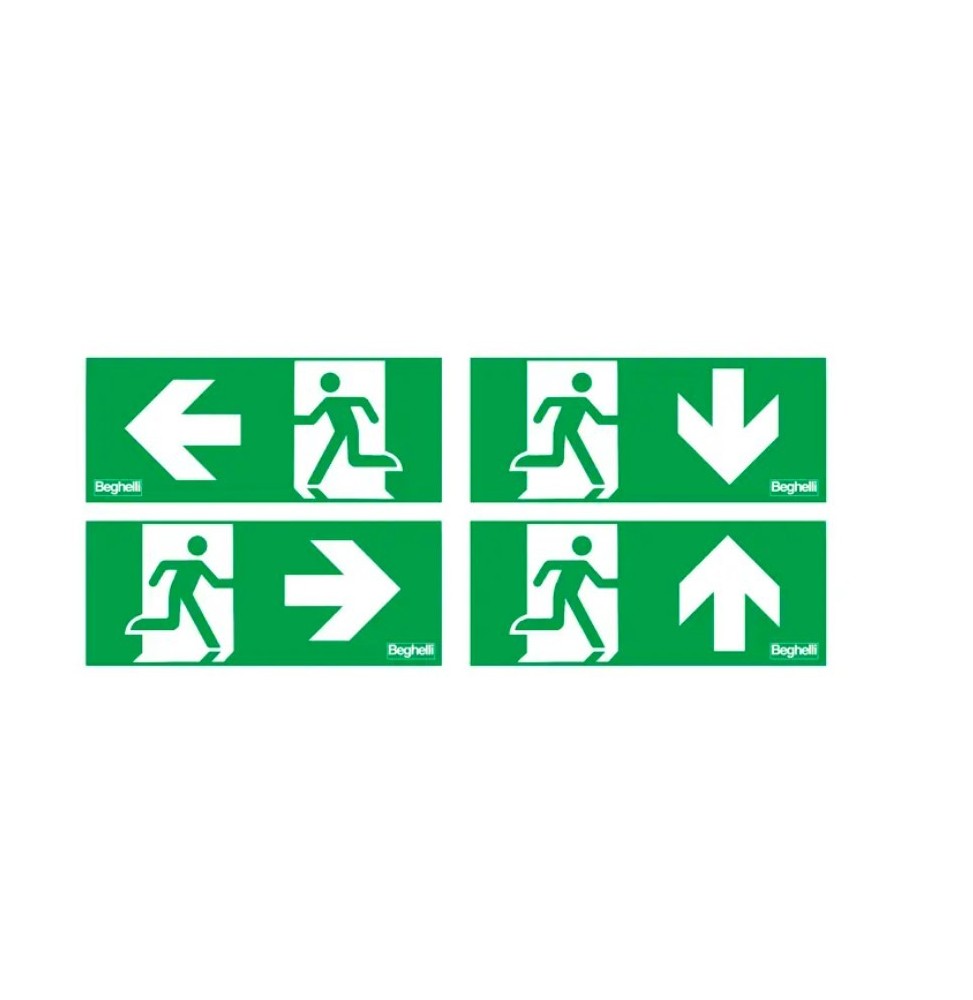 Adesivi per lampade di emergenza  Freccia Giu' Beghelli 11595