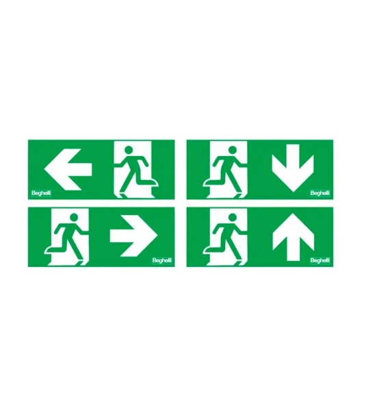 Adesivi per lampade di emergenza  Freccia Giu' Beghelli 11595