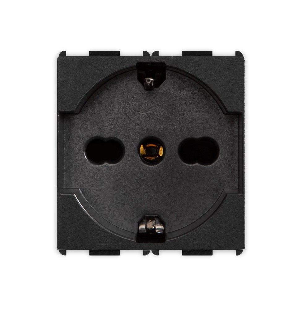 Presa Schuko Trivalente 2P+T 16A P40 serie Pixia Nera Master 14170