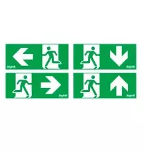 Adesivi per segnaletica di emergenza 265x105mm Beghelli 3893