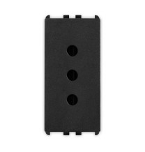 Presa 2P+T 10A tipo (attacco piccolo) 1 modulo serie Pixia Nera Master 14162