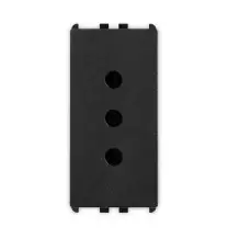 Presa 2P+T 10A tipo (attacco piccolo) 1 modulo serie Pixia Nera Master 14162