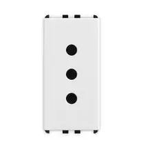 Presa 2P+T 10A (attacco piccolo) 1 modulo serie Pixia Bianca Master 11162