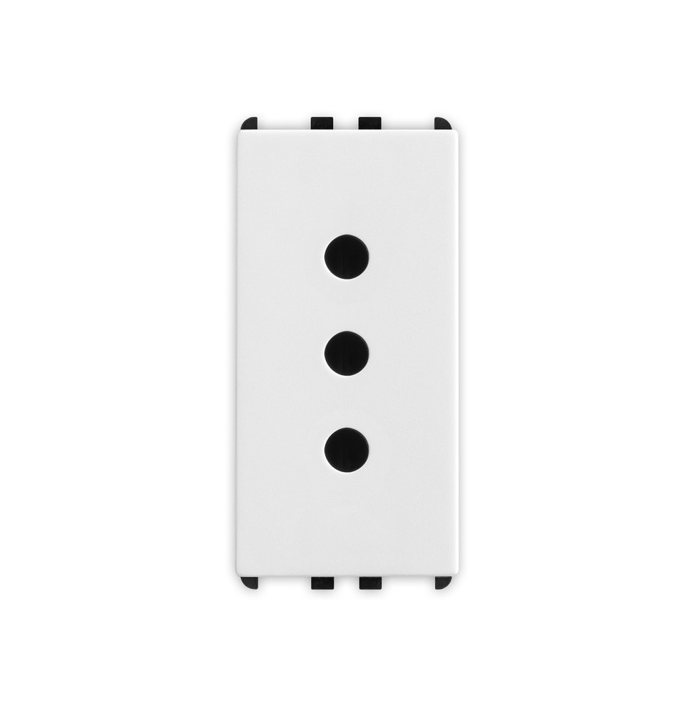 Presa 2P+T 10A (attacco piccolo) 1 modulo serie Pixia Bianca Master 11162