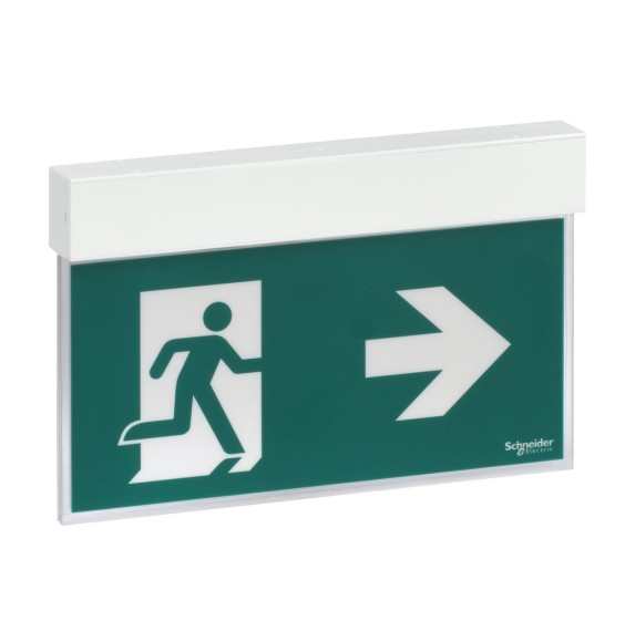 Lampada d'emergenza a Bandiera SA/SE Led Exiway Schneider OVA38250