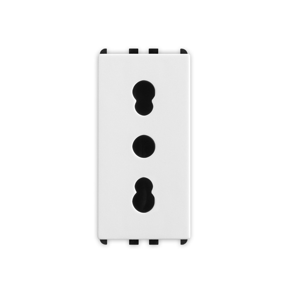 Presa bipasso 2P+T 16A P17/11 1 modulo Pixia Bianca Master 11159 Presa bipasso 2P+T 16A P17/11 1 modulo Pixia Bianca Master 11159