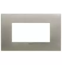 Placca Vimar Arke' Fit 4 moduli Acciaio Spazzolato 19954.08