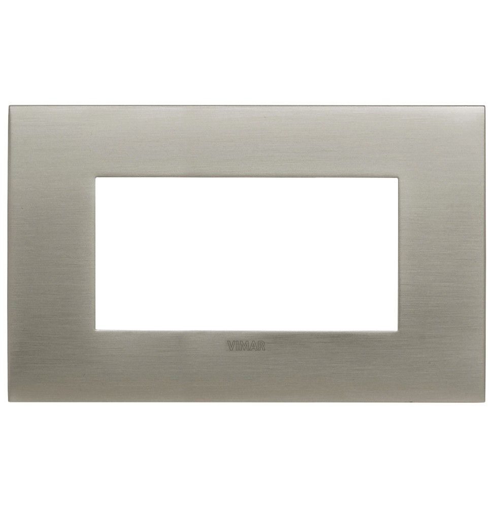 Placca Vimar Arke' Fit 4 moduli Acciaio Spazzolato 19954.08