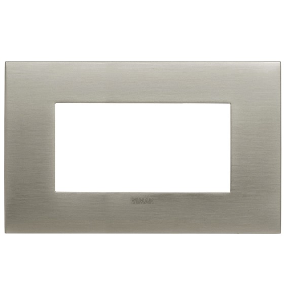 Placca Vimar Arke' Fit 4 moduli Acciaio Spazzolato 19954.08