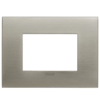 Placca Vimar Arke' Fit 3 moduli Acciaio Spazzolato 19953.08