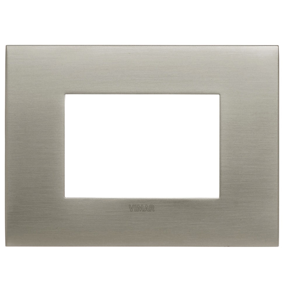 Placca Vimar Arke' Fit 3 moduli Acciaio Spazzolato 19953.08