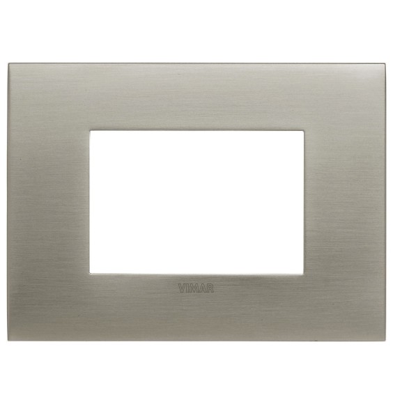 Placca Vimar Arke' Fit 3 moduli Acciaio Spazzolato 19953.08