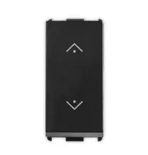 Pulsante Saliscendi Unipolare 10A illuminabile Pixia Nera Master 14038