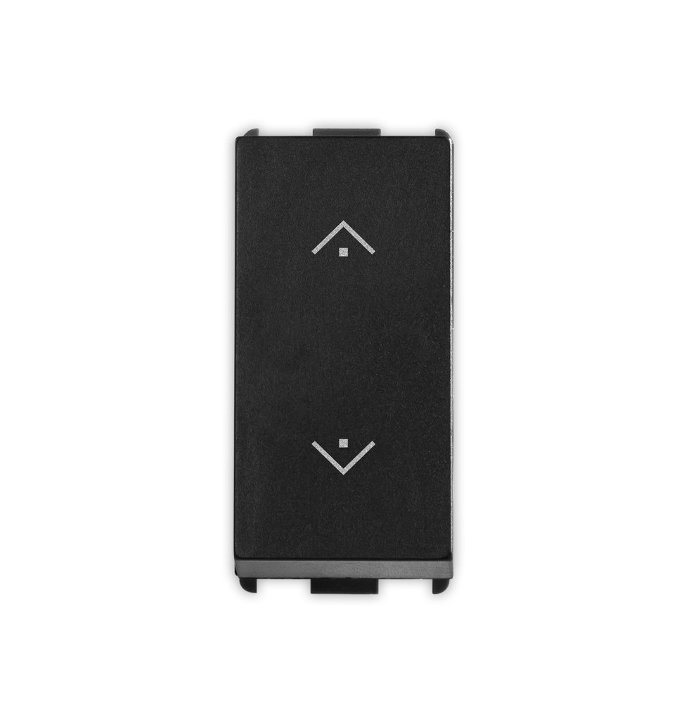 Pulsante Saliscendi Unipolare 10A illuminabile Pixia Nera Master 14038