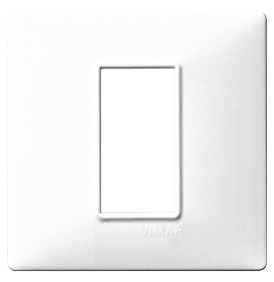 Placca 1 modulo bianco in tecnopolimero Vimar Plana 14641.01