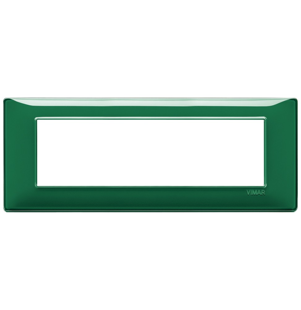 Placca Vimar Plana 3 moduli in tecnopolimero Reflex smeraldo 14657.47