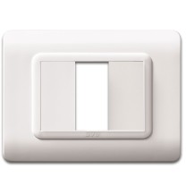 Placca rettangolare in tecnopolimero bianco 1 modulo AVE 44PY01B