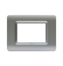 Placca Sistema 44 3 moduli in Tecnopolimero Argento opaco Ave 44PY03AO