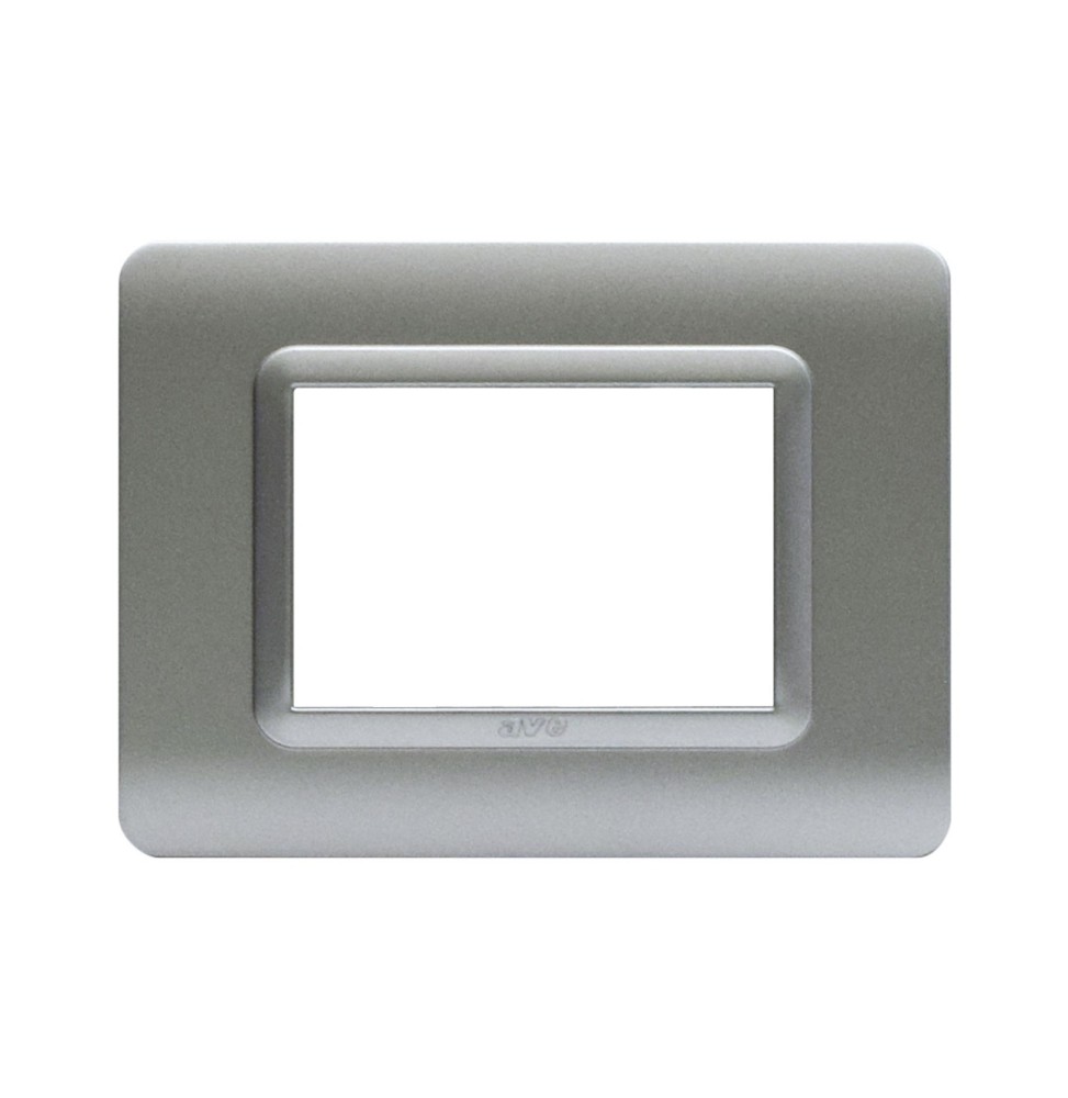 Placca Sistema 44 3 moduli in Tecnopolimero Argento opaco Ave 44PY03AO