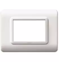 Placca 3 moduli in Tecnopolimero Bianco RAL 9010 AVE 44PY03B