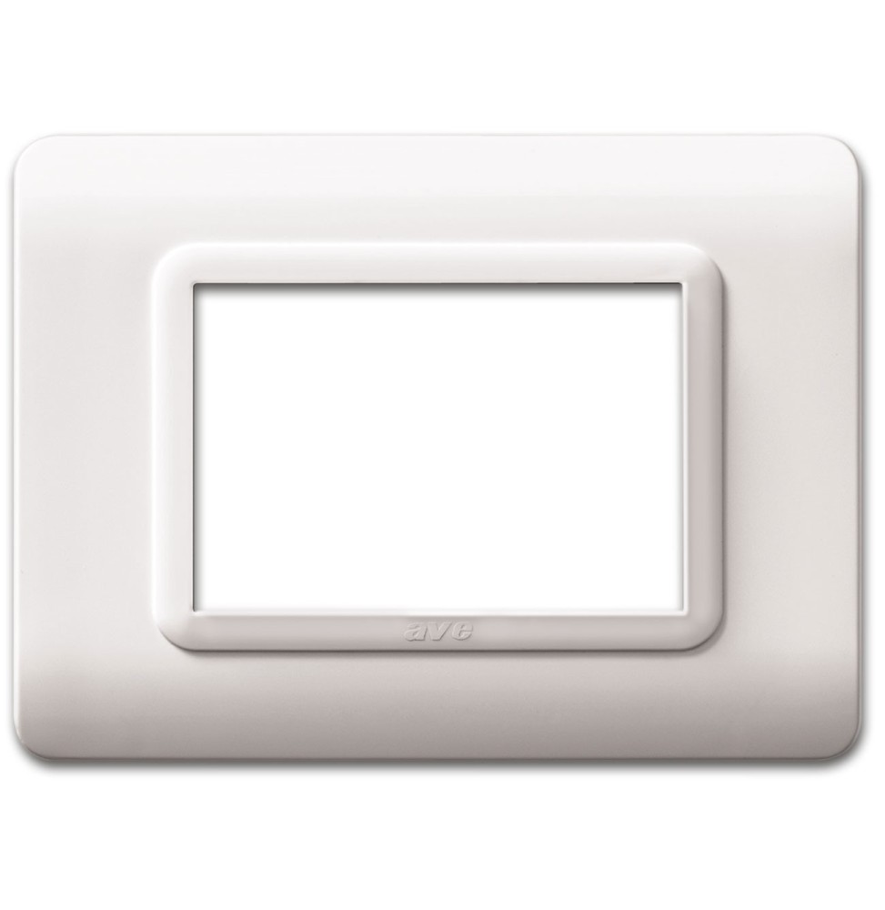 Placca 3 moduli in Tecnopolimero Bianco RAL 9010 AVE 44PY03B